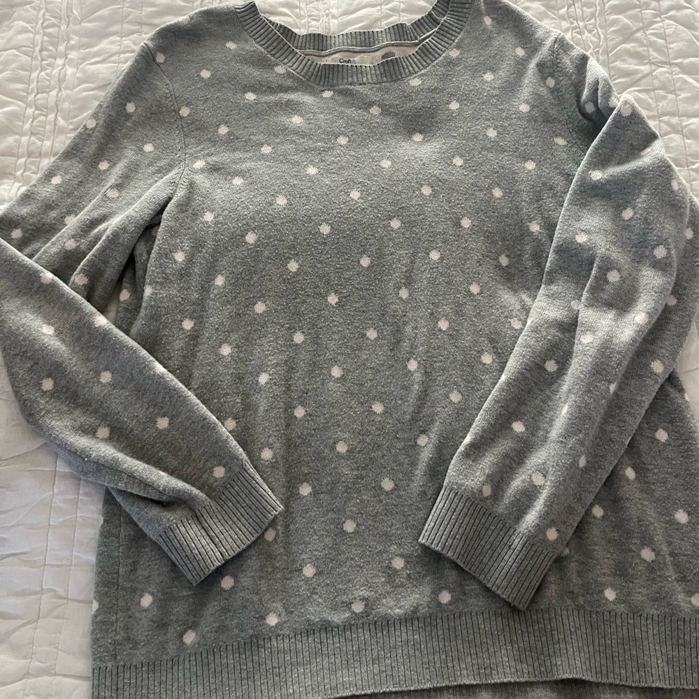 Croft & Barrow Women’s Polka Dot Sweater Size Medium